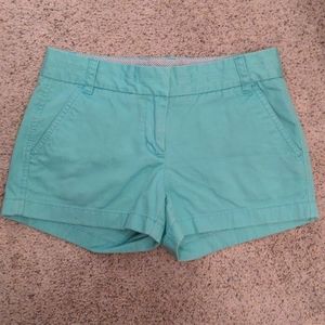 J crew green shorts